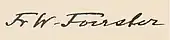 signature de Friedrich Wilhelm Foerster
