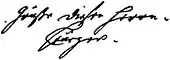 Signature de Gottfried August Bürger