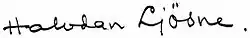 signature de Halvdan Ljosne
