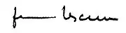 signature de Jean Lescure (écrivain)