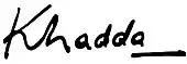 signature de Mohammed Khadda