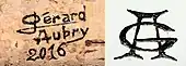 signature de Gérard Aubry