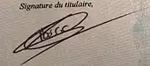 signature d'Albéric Riveta