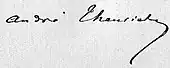 signature d'André Theuriet