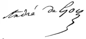 signature d'André de Goy