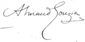 Signature de Armand Gouzien