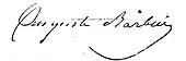 signature d'Auguste Barbier