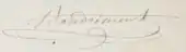 signature d'Alexandre-Édouard Baudrimont