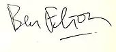 Signature de Ben Elton