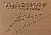 signature de Jean Bichelonne