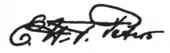 signature de Christian Heinrich Friedrich Peters