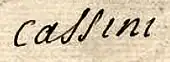 signature de Jacques Cassini