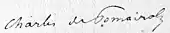 signature de Charles de Pomairols