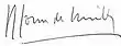 Signature de Maurice Couve de Murville