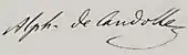 signature d'Alphonse Pyrame de Candolle