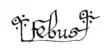 Signature de Gaston III de Foix dit FébusGaston X de BéarnGaston III d'AndorreGaston III de Marsan