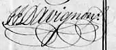 Signature de François Joseph Davignon