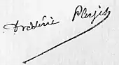 signature de Frédéric Plessis