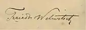 signature de Friedrich Welwitsch