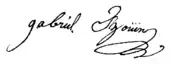 signature de Gabriel Thouin