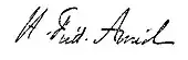 signature de Henri-Frédéric Amiel