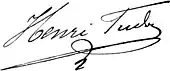 signature de Henri Tudor