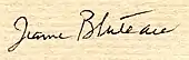 Signature de Jeanne Bluteau