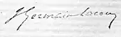 signature de Joseph Germain-Lacour