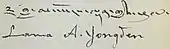 Signature de Aphur Yongden