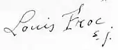 signature de Louis Froc