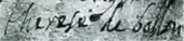 signature de Louise de Ballon