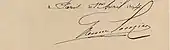 signature de Sainte-Anne Auguste Louzier