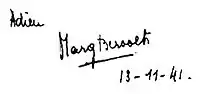 signature de Marguerite Bervoets