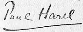 signature de Paul Harel