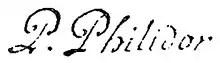 signature de Pierre Danican Philidor