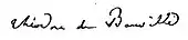 signature de Théodore de Banville