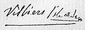 signature d'Auguste de Villiers de l'Isle-Adam