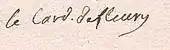 signature d'André Hercule de Fleury