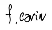 signature de Francis Carin