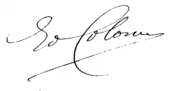 signature d'Édouard Colonne