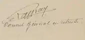 Signature de Achille Raffray