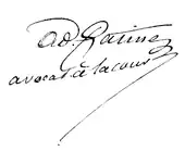 signature d'Adolphe Ambroise Alexandre Gatine