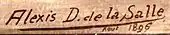 signature d'Alexis Douce de la Salle