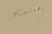 signature d'Alfred Croiset