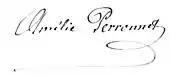 signature d'Amélie Perronnet