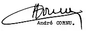 signature d'André Cornu