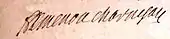 signature d'Armand-François de Menou