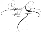 signature d'Auguste Cain