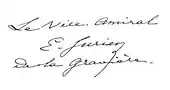 signature d'Edmond Jurien de La Gravière