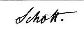 signature de Heinrich Wilhelm Schott